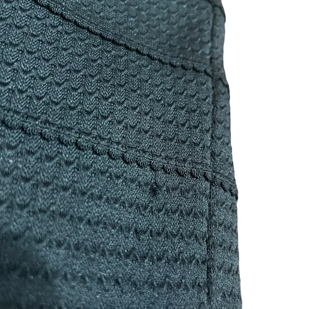 New‎ York & Company Women Medium Black Textured Midi Pencil Skirt Slit Business